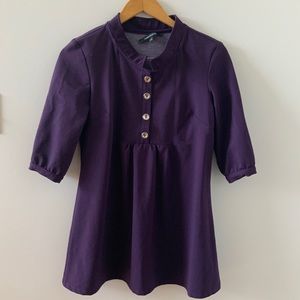 Purple top - Mao collar 🇨🇦 Caméléon Canadian designer